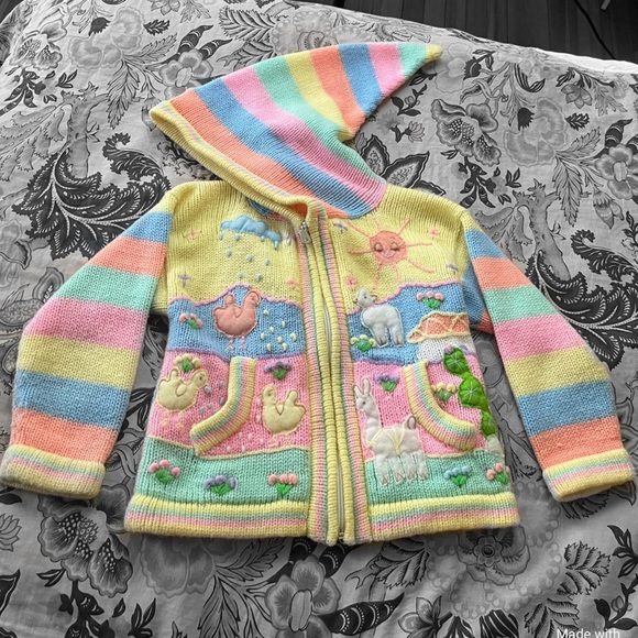 Girls pastel vintage sweater
